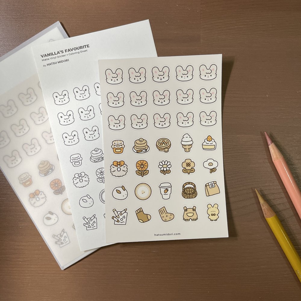 Vanillas favourite sticker sheet â