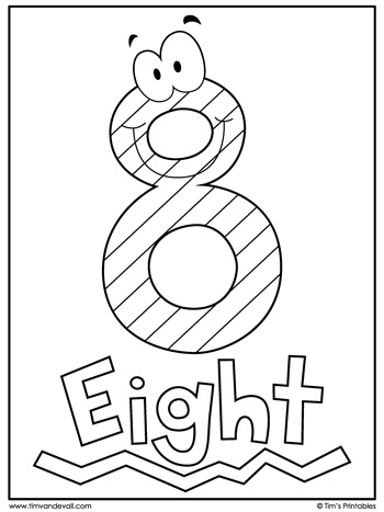 Number coloring pages â tims printables