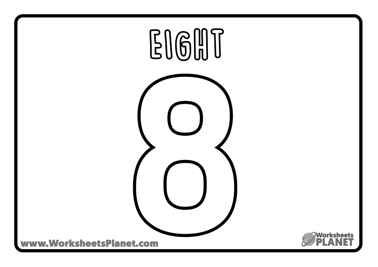 Numbers for coloring worksheets for kids