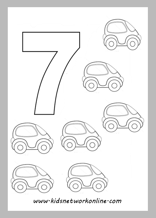 Numbers coloring pages