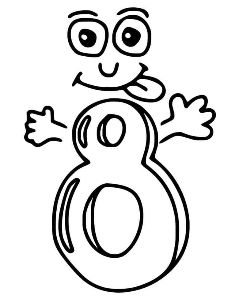 Free number image coloring page