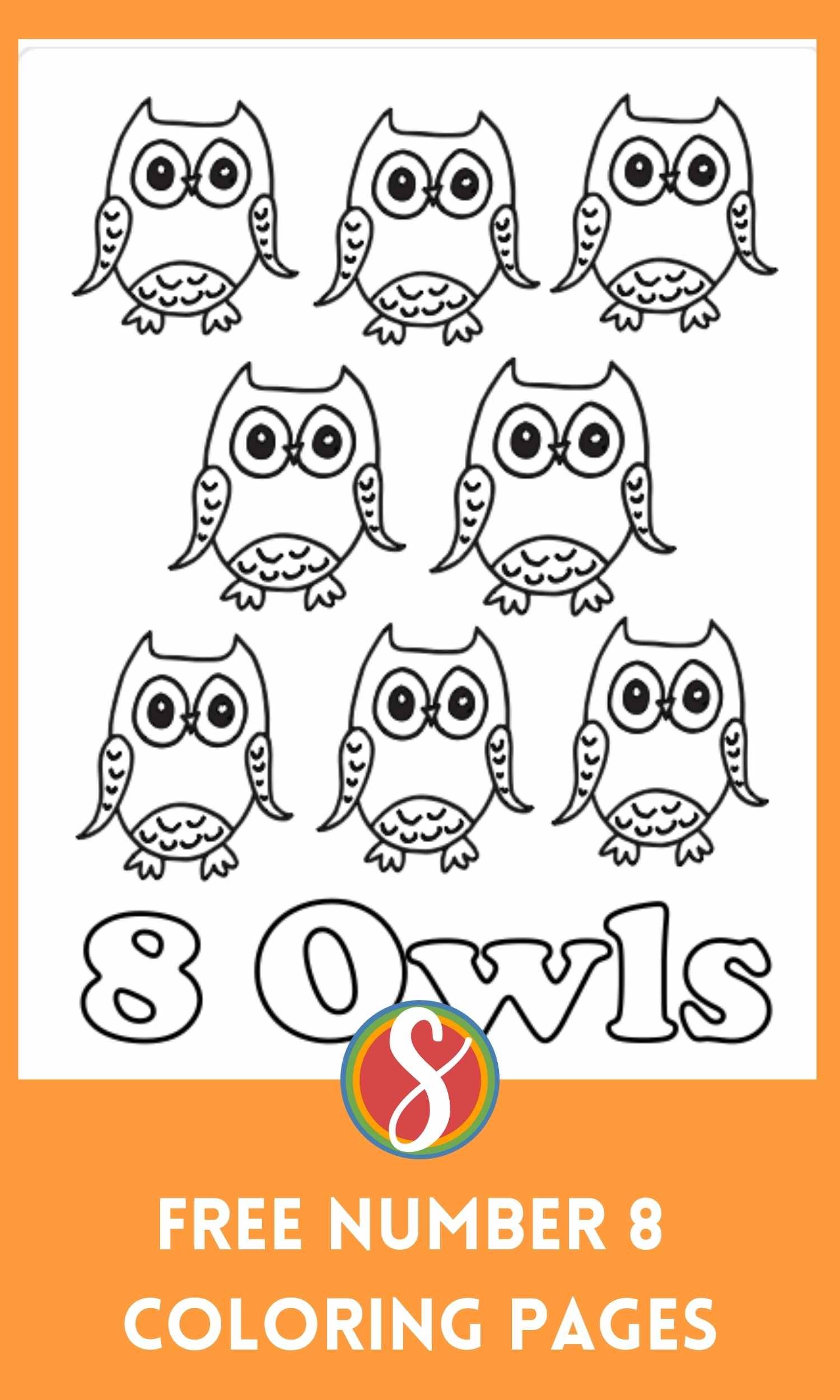 Free number coloring pages â stevie doodles