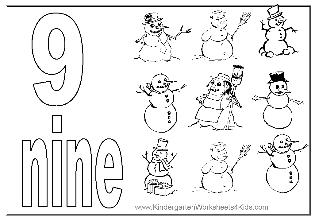 Number coloring pages