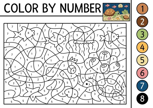 Thousand color by number worksheet royalty