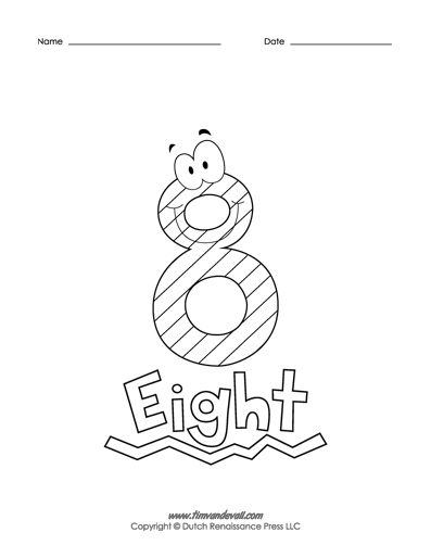 Numbers coloring booklet â tims printables