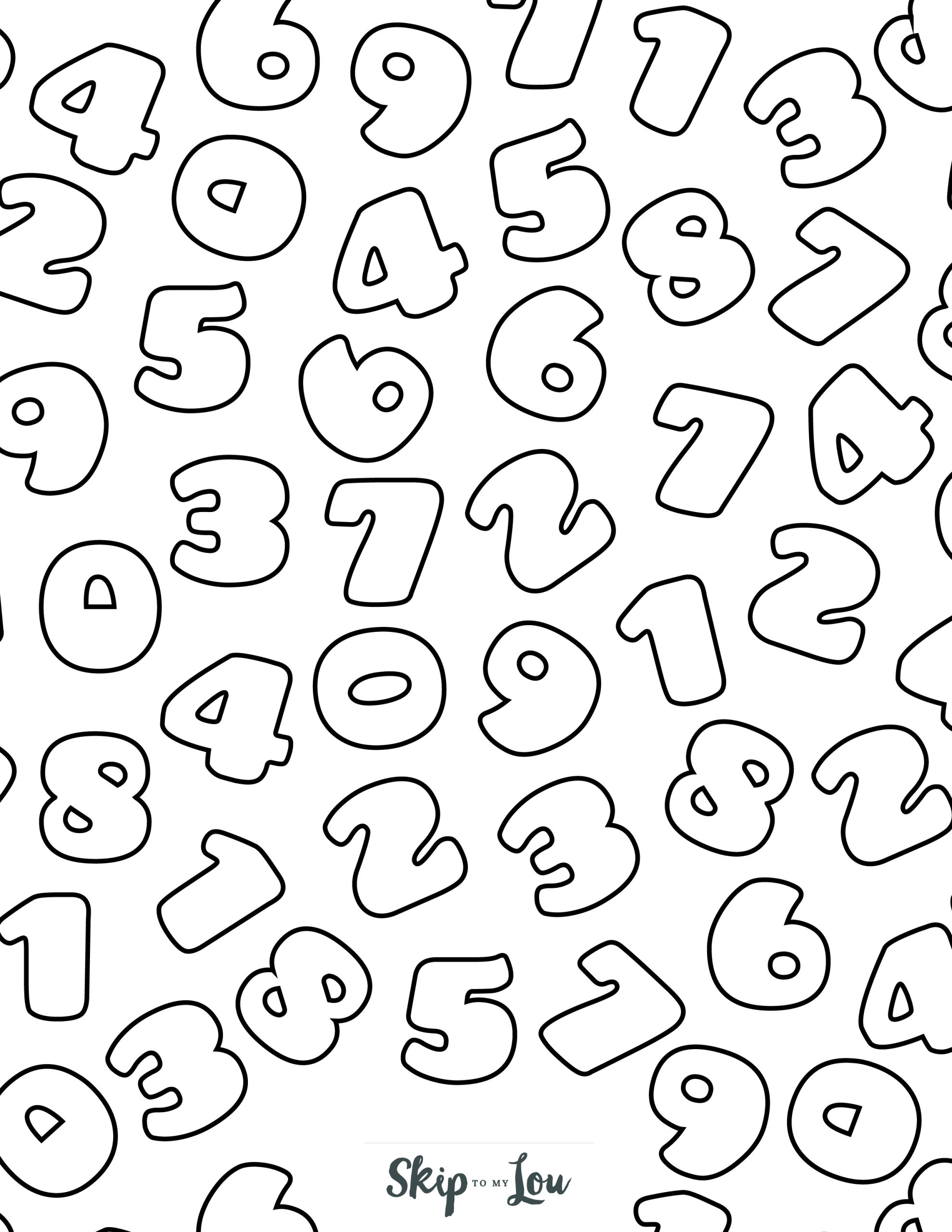 Number coloring pages