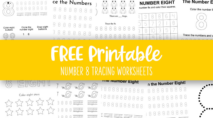 Number tracing worksheets