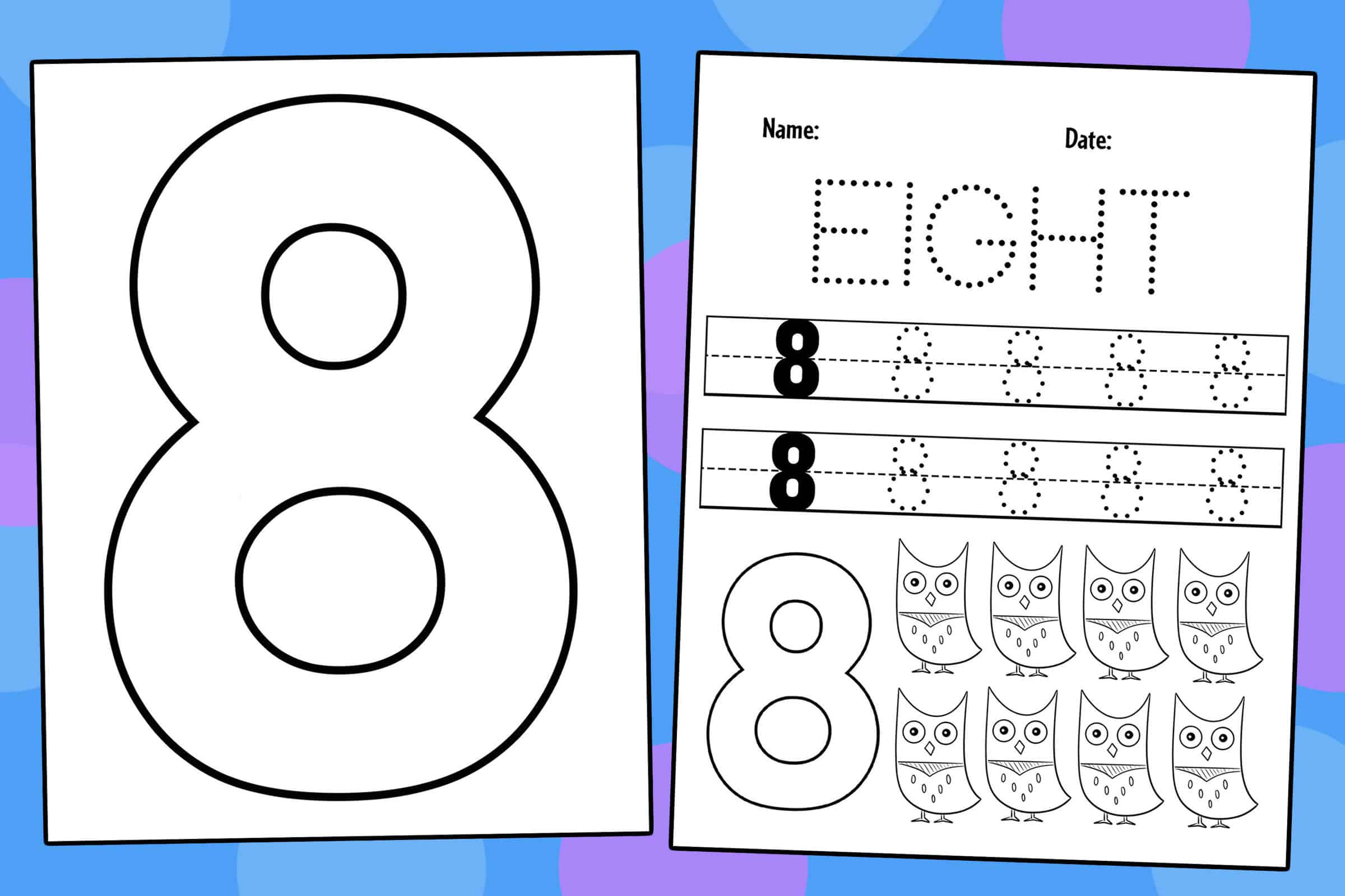 Free number worksheets for preschool â the hollydog blog