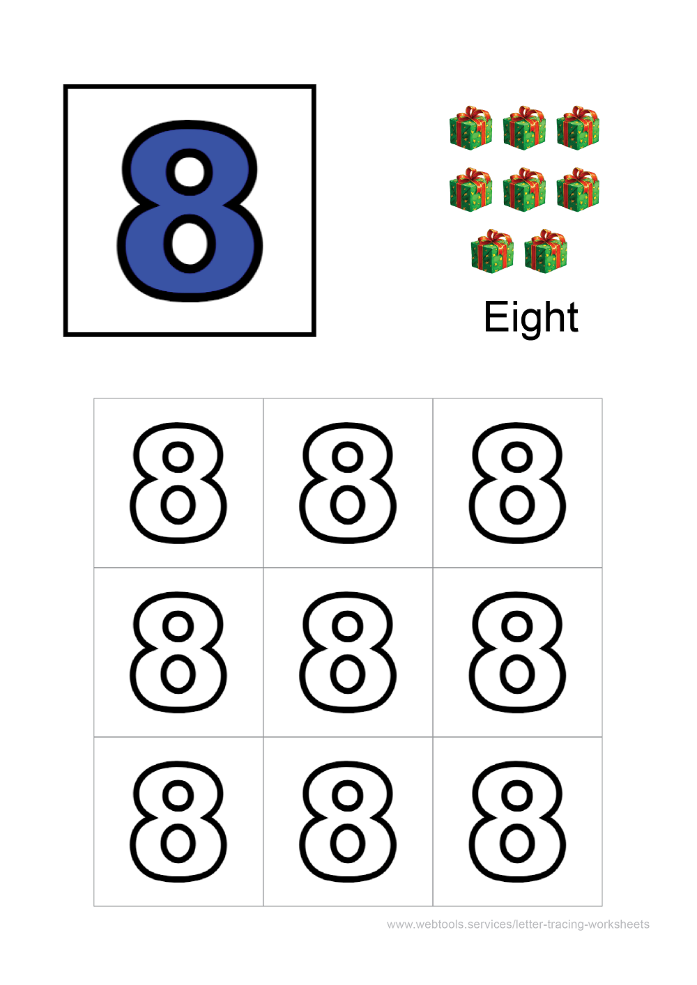 Number coloring sheet