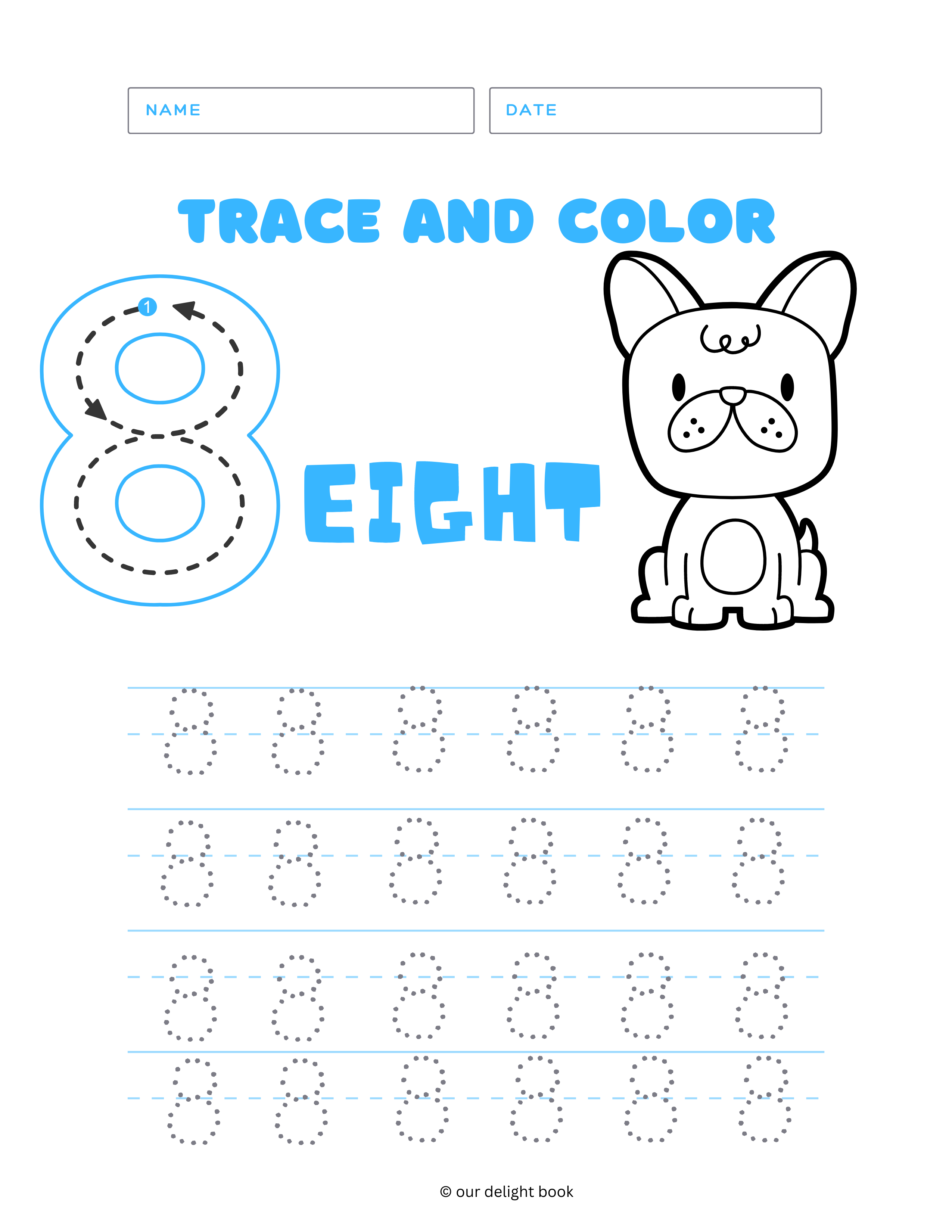 Number tracing worksheets for toddlers made by teachers