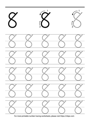 Printable number tracing worksheets in pdf png and jpg formats