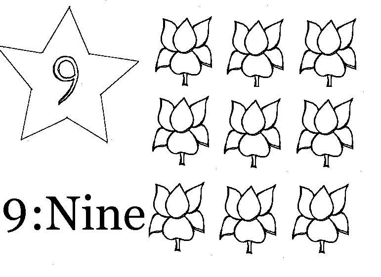 Coloring page of number