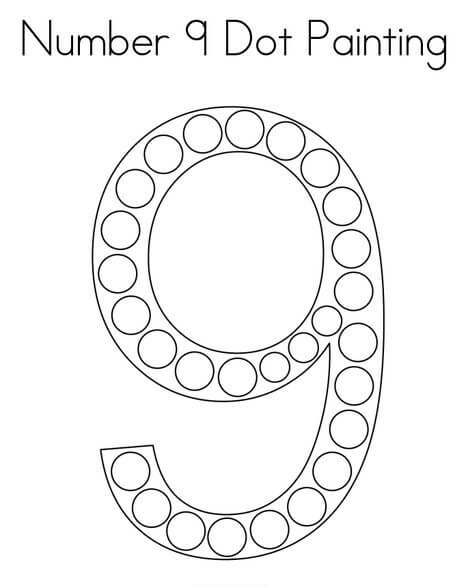 Number coloring pages