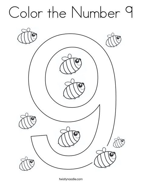 Color the number coloring page