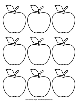 Simple apple outline coloring page â free printable pdf from