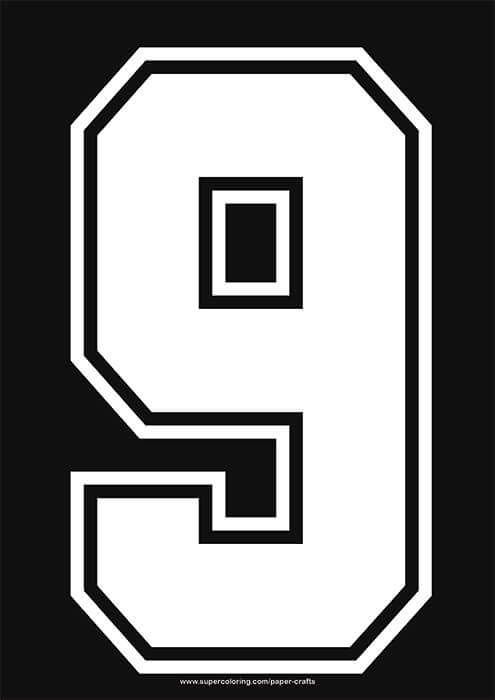 White football shirt number template free printable papercraft templates