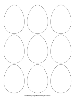 Simple egg outline coloring page â free printable pdf from