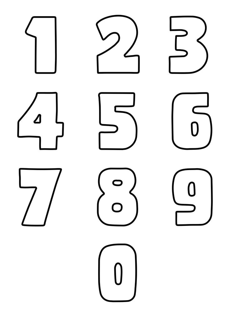 Best printable number outlines pdf for free at printablee printable numbers free printable numbers numbers preschool