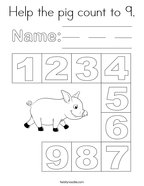 Number coloring pages