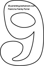 Number coloring page bubble letters template