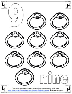 Number coloring pages