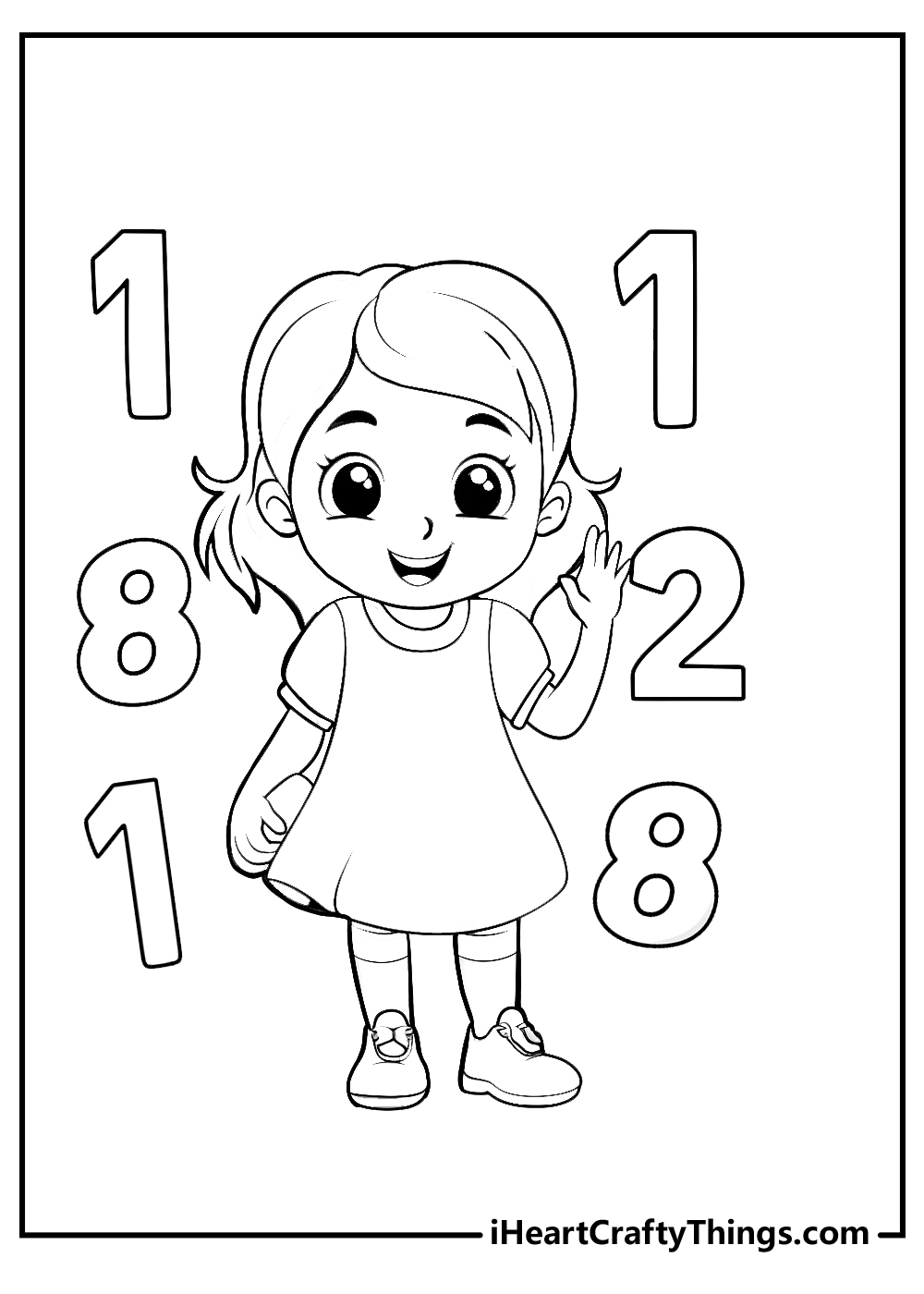 Number coloring pages free printables