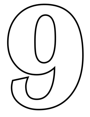 Number coloring page from classic numbers