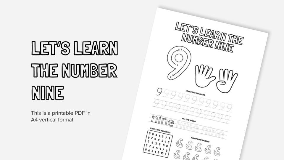 Lets learn the number three printable coloring worksheet