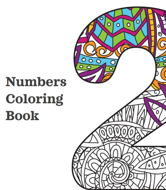 Fun coloring template pdf to print color the number art design