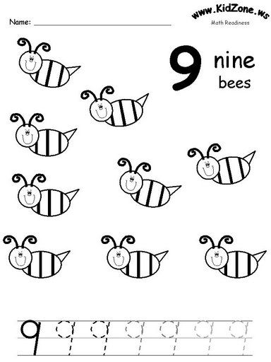 Number nine tracing and coloring worksheets crafts and worksheets for preschooltoddler and kindergarten