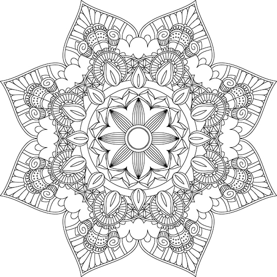 Mandala coloring pages adult coloring sheet printable coloring page grown up coloring printable art color anti