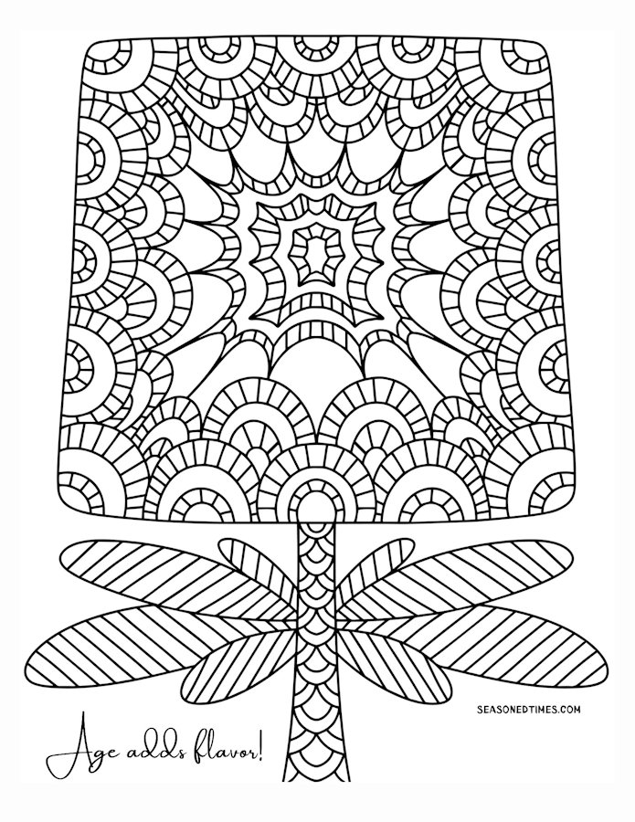 Coloring for seniors â seasoned times