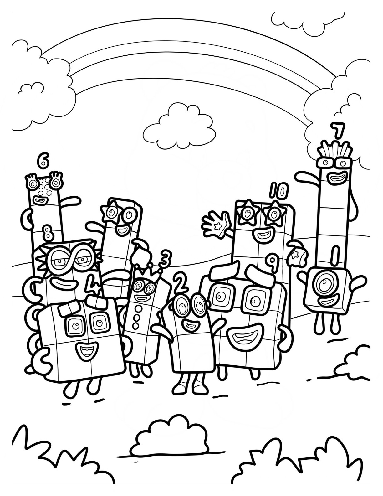 Numberblocks coloring pages by coloringpageswk on