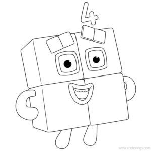 Numberblocks coloring pages and