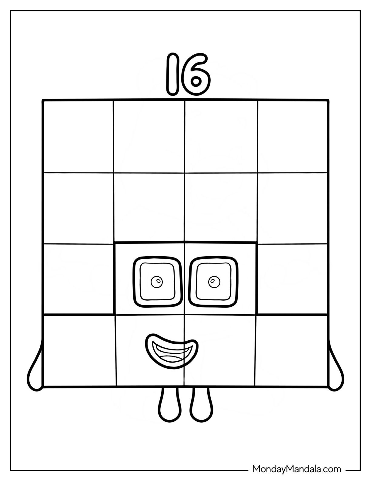 Numberblocks coloring pages free pdf printables