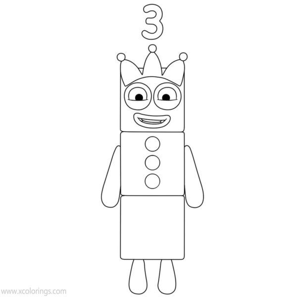 Numberblocks coloring pages and