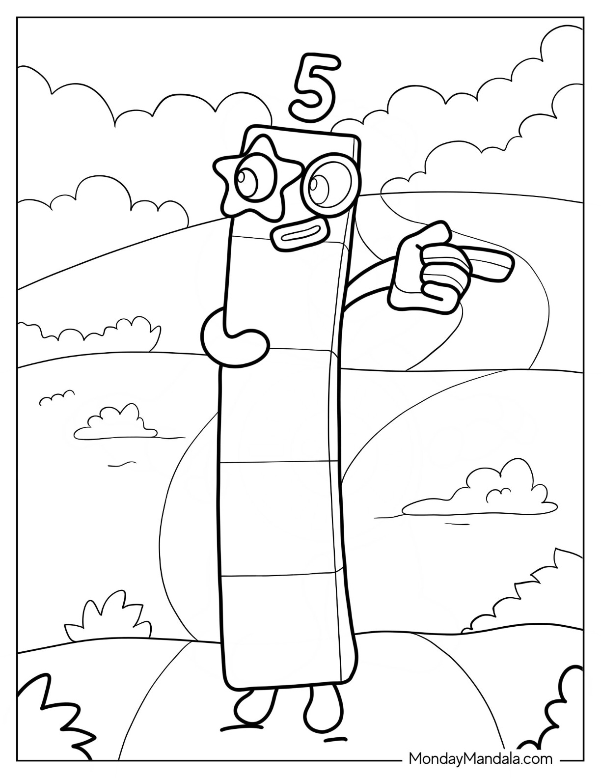 Numberblocks coloring pages free pdf printables