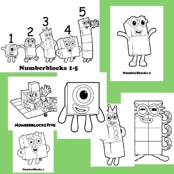 Unique collection of numberblocks coloring pages by linalister tpt