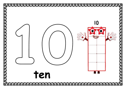 Numberblocks counting sheet