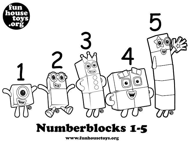 Numberblocks coloring pages