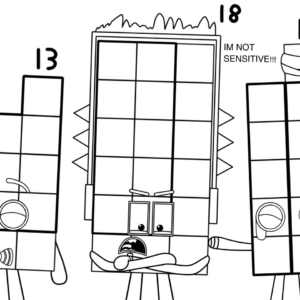 Numberblocks coloring pages printable for free download