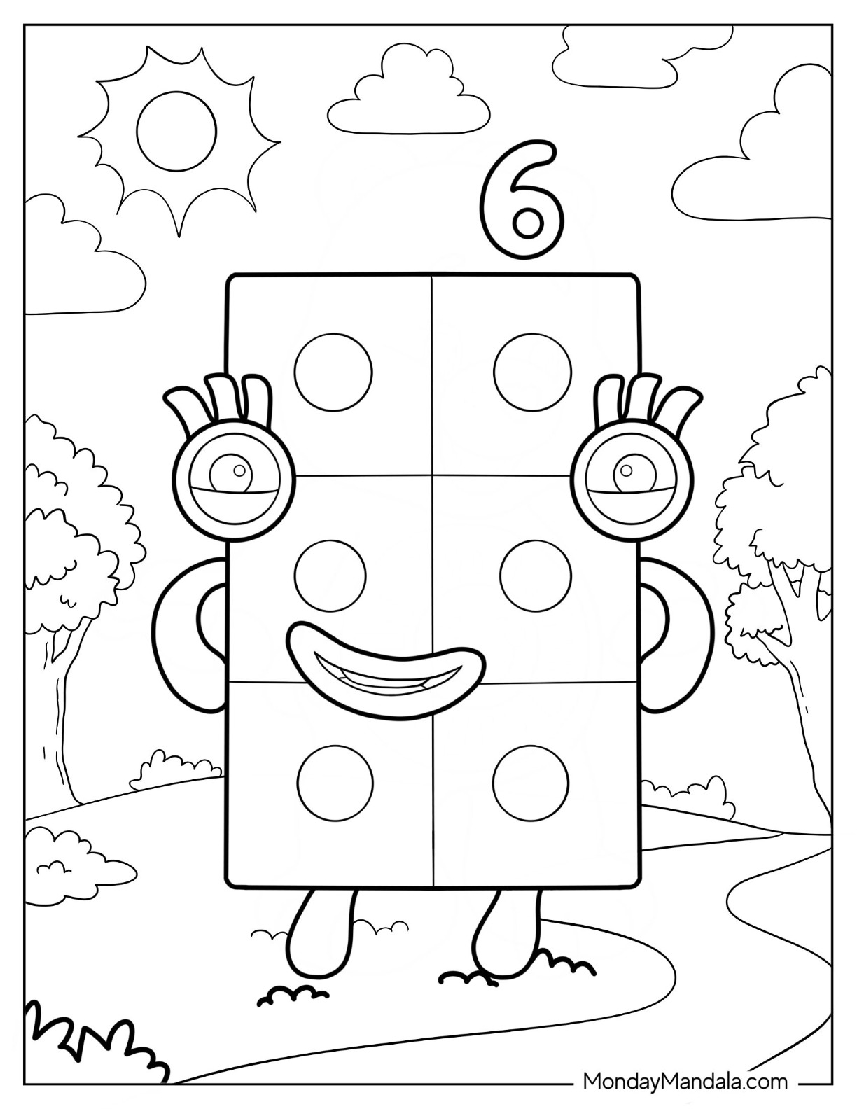 Numberblocks coloring pages free pdf printables