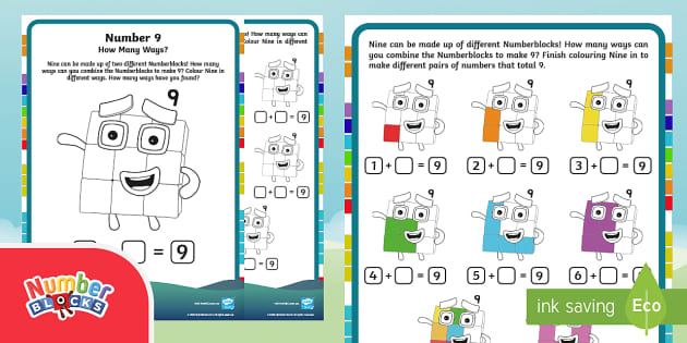 Numberblocks number how many ways activity