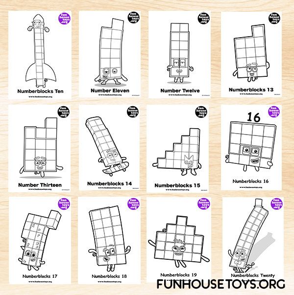 Fun house toys numberblocks coloring pages fun printables for kids coloring pages inspirational