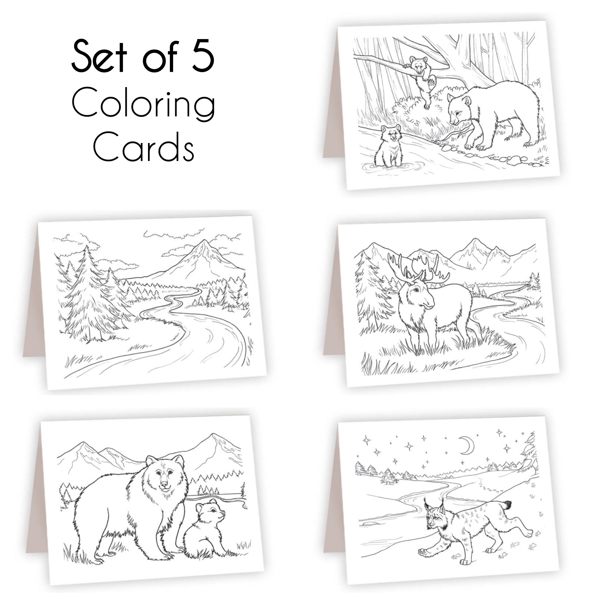 Coloring greeting cards