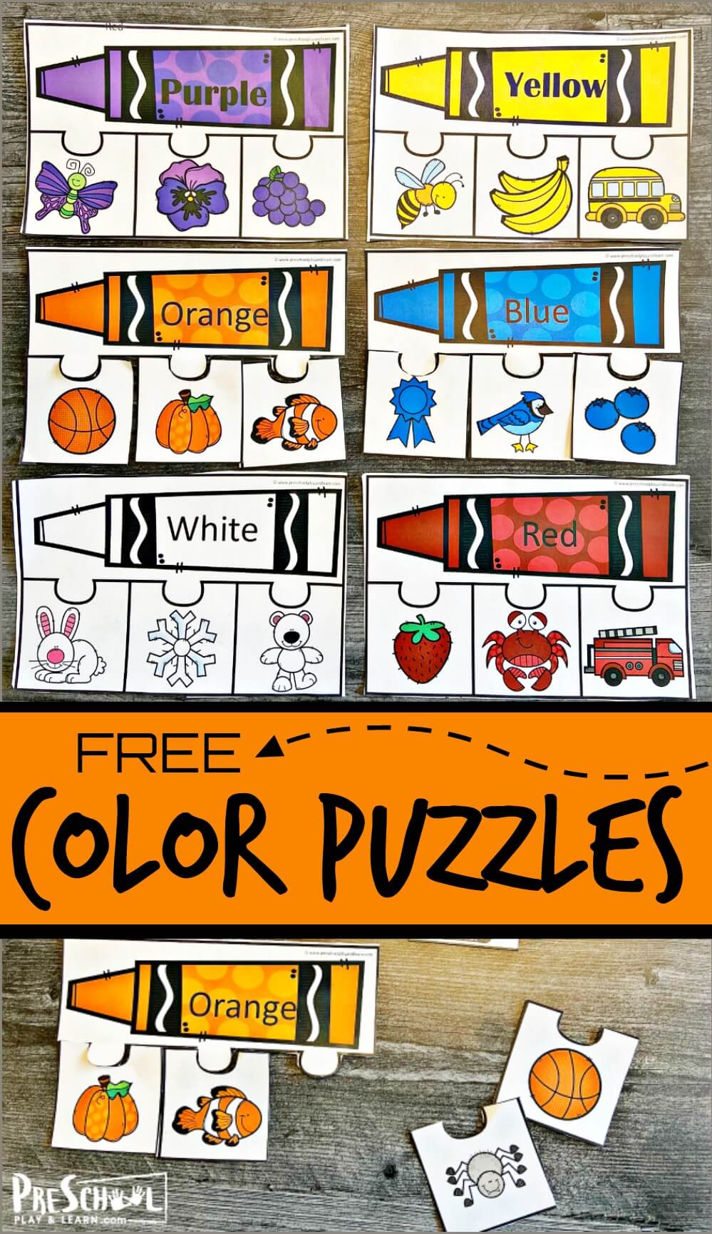 Free printable color puzzles