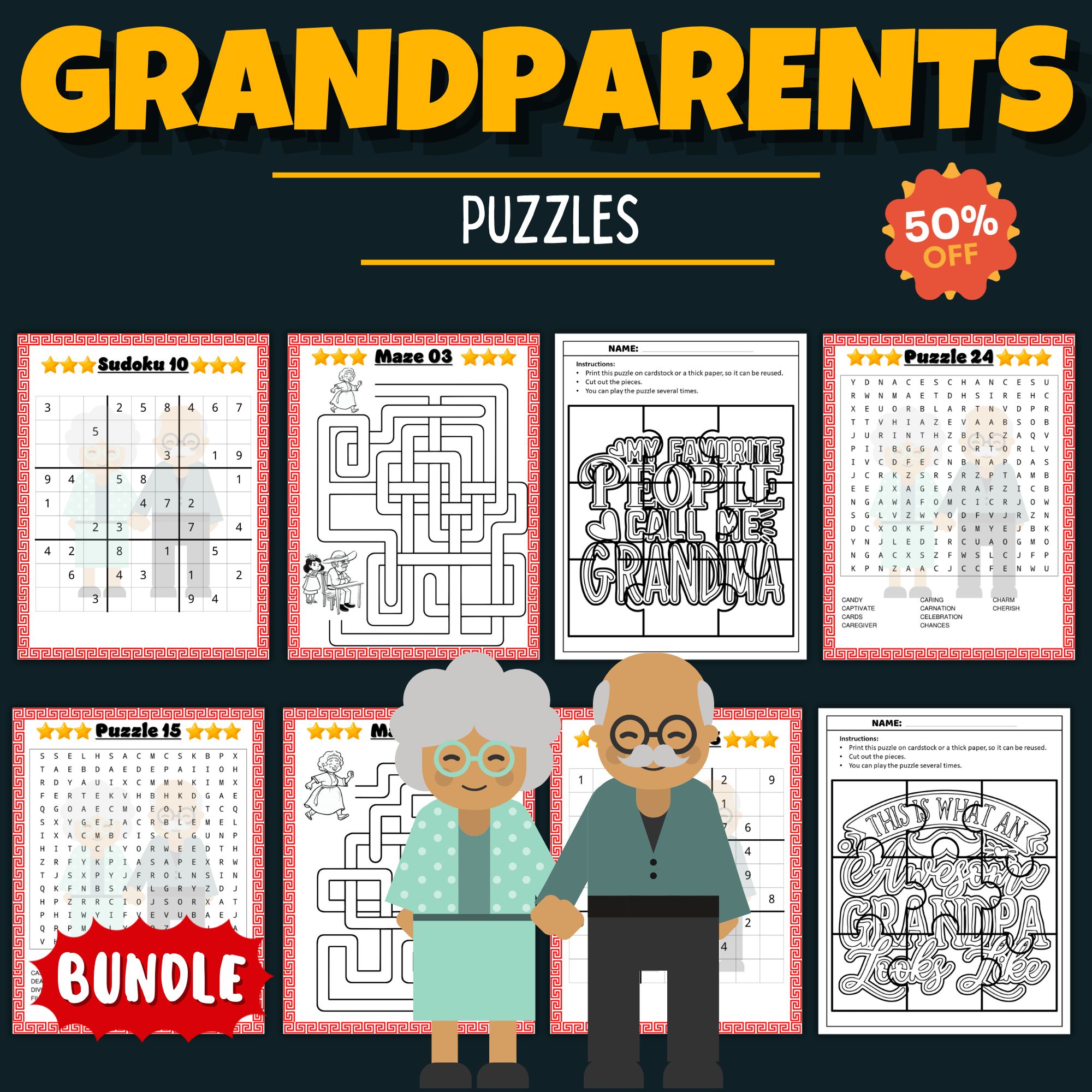 Printable grandparents day puzzles with solutions