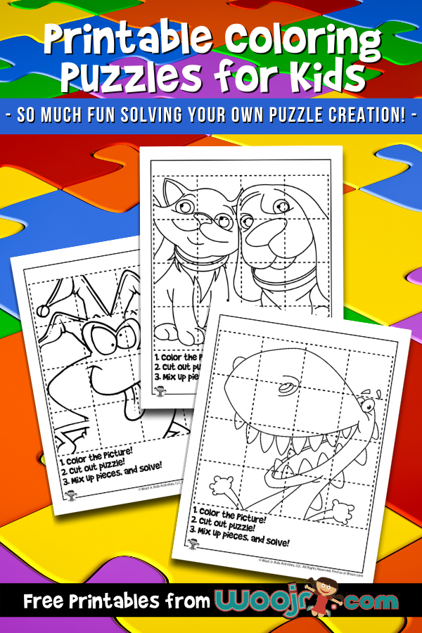 Printable coloring puzzles for kids woo jr kids activities childrens publishing