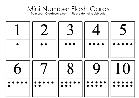 Homemade fridge magnets number flashcards