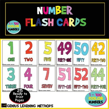 Number flash cards